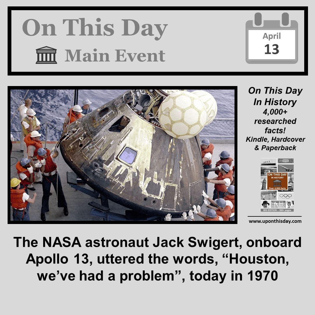 #OnThisDay Main Event #OTD #JackSwigert, onboard #Apollo13, uttered the words, “Houston, we’ve had a problem”, in 1970 More here buff.ly/2PZFS4B Also on #Kindle #Ad - buff.ly/2VXWeeN In #Paperback and #Hardcover