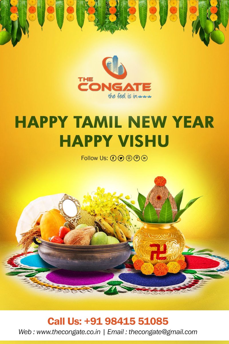 Happy Tamil New Year and Happy Vishu!! #tamilnewyear #newyear2024 #newyear #Chithirai #chithiraithiruvizha #ChithiraiFestival #vishu #happyvishu #congate #thecongate #chennai #homes #homeinterior