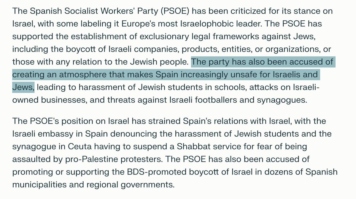 'Daniel Gómez del Barrio [...] represented PSOE, the main left-wing party in Spain, whose leader is currently the Prime Minister.' ➔ disgusting story that frames the Spanish PM (PSOE Epsteined ?) ➔ every extreme gay story so far targets anti-Israel activism
