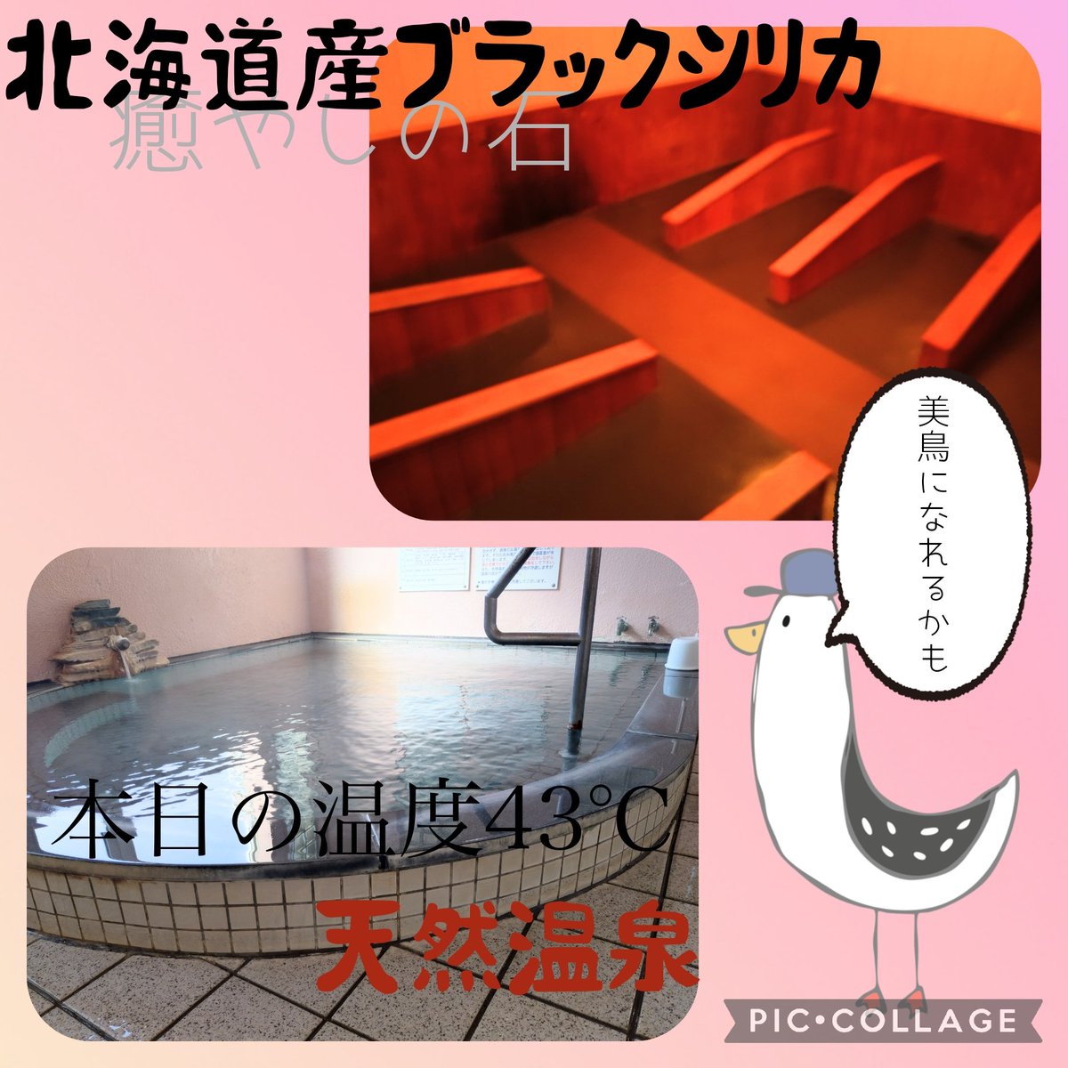 こんにちは
天然温泉♨️
#ホテルかもめ館 🕊でございます

ポカポカな4月🌼春🌸ですね！
朝方は、まだ寒いので体調には気をつけましょう💪

〜岩盤浴〜大人　1,000円
手ぶらでも🆗
☆ウェア貸出付き　1,300円☆

もちろん、温泉のみも入れます
650円…I˙꒳​˙)

#湯の川温泉
#函館
#岩盤浴