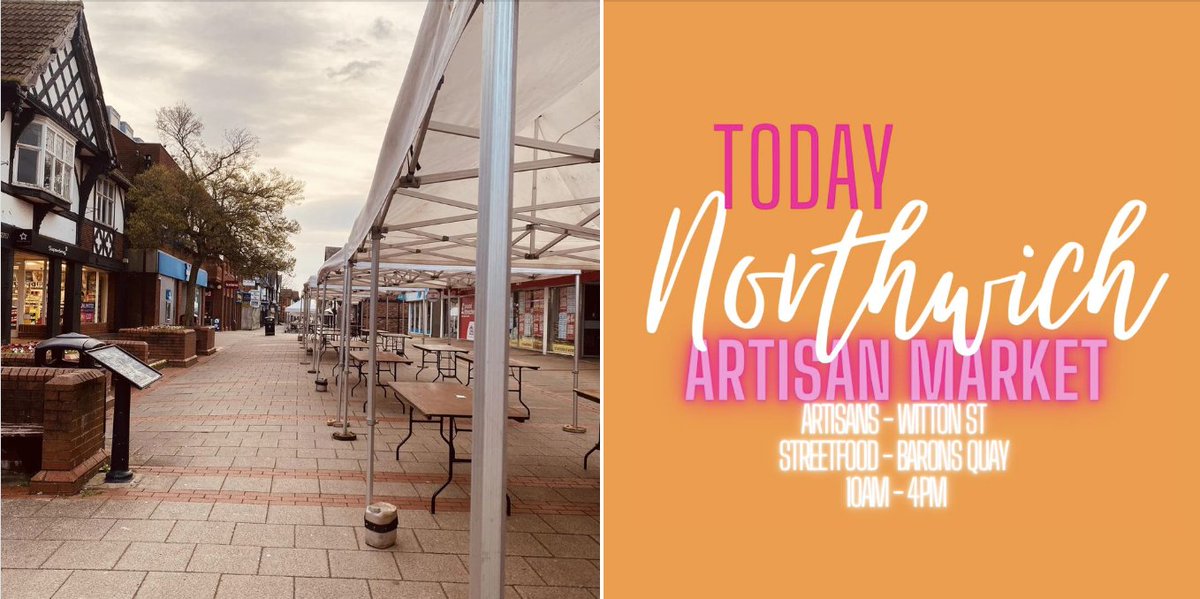 It’s TODAY folks. The team are working away to get ready for the traders arriving here at #northwichartisanmarket. Lots to do here in #northwichtown including the fabulous Pokémon hunt 🪙 See you at 10am ⏰