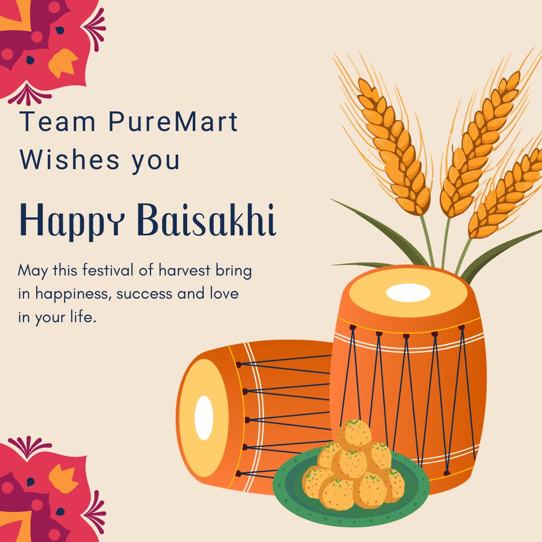 May this festival of harvest bring in happiness, success and love
in your life.

#5aday #LiveOrganic #puremartindia #Baisakhi2024  #JammuAndKashmir #NewYear2024  #HappyBaisakhi