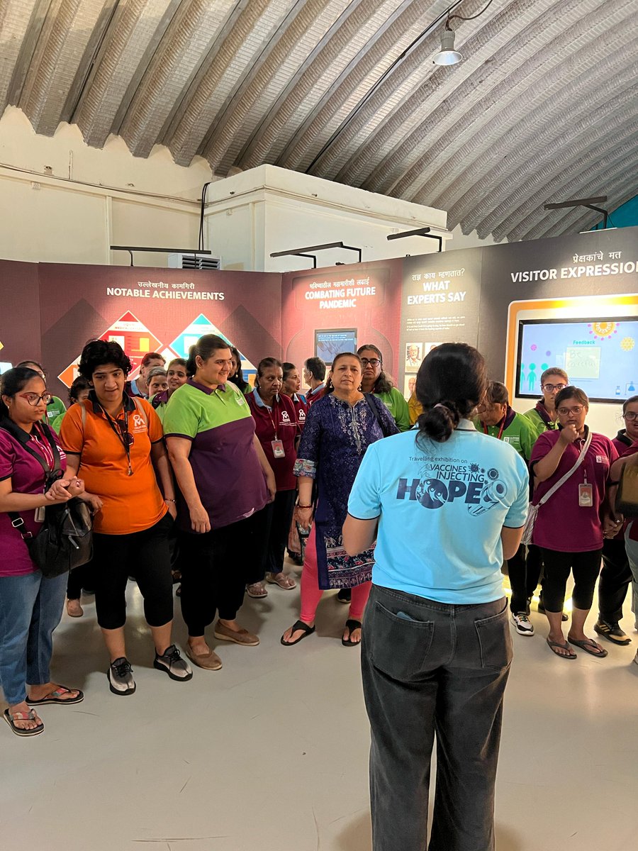 Students from Special school exploring the 'Vaccines Injecting Hope' exhibition at Nehru Science Centre Mumbai on 02.04.2024. #VaccinesInjectingHope #nscmumbai #sciencemuseumlondon #WellcomeTrust #britishcouncilindia #icmrorganization