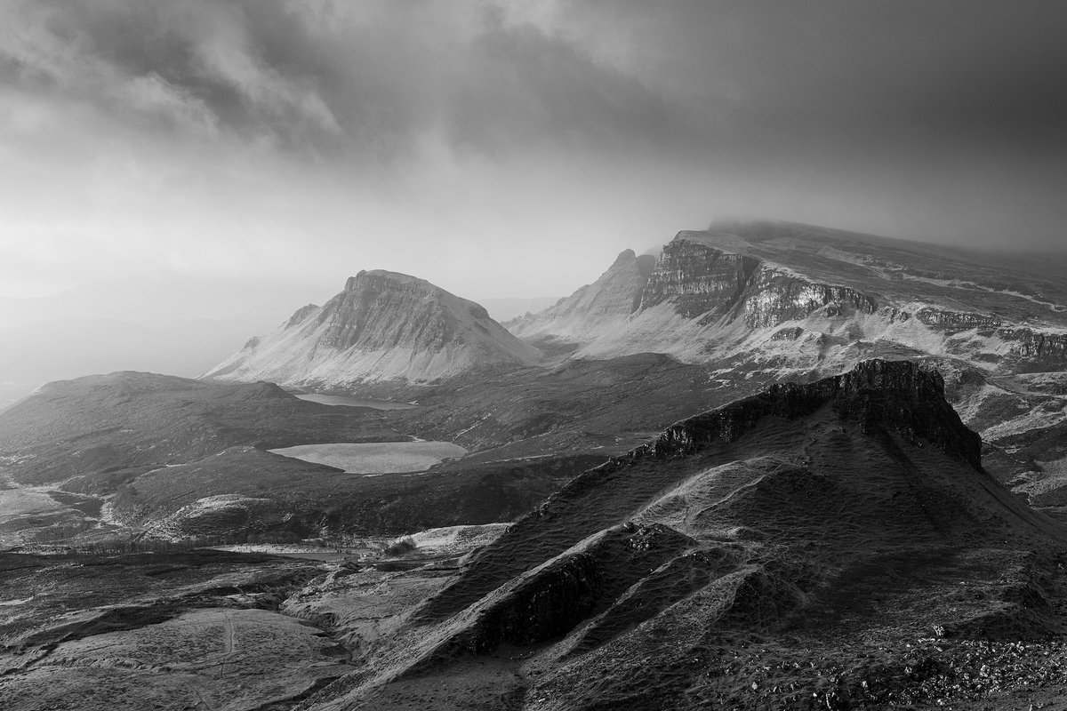 There was a softness to the light at times whilst at the Quiraing on Thursday morning. I wouldn't normally think black and white under these conditions, however quite like the result. #isleofskye #scotland