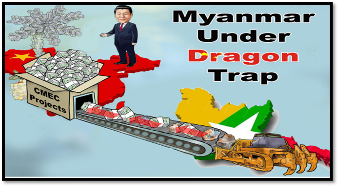 China's ruthless pursuit of rare earth minerals in Myanmar's Kachin and Shan states is a prime example of the 'Myanmar under Dragon Trap.' Exploiting resources while disregarding environmental consequences traps Myanmar in a cycle of dependency.