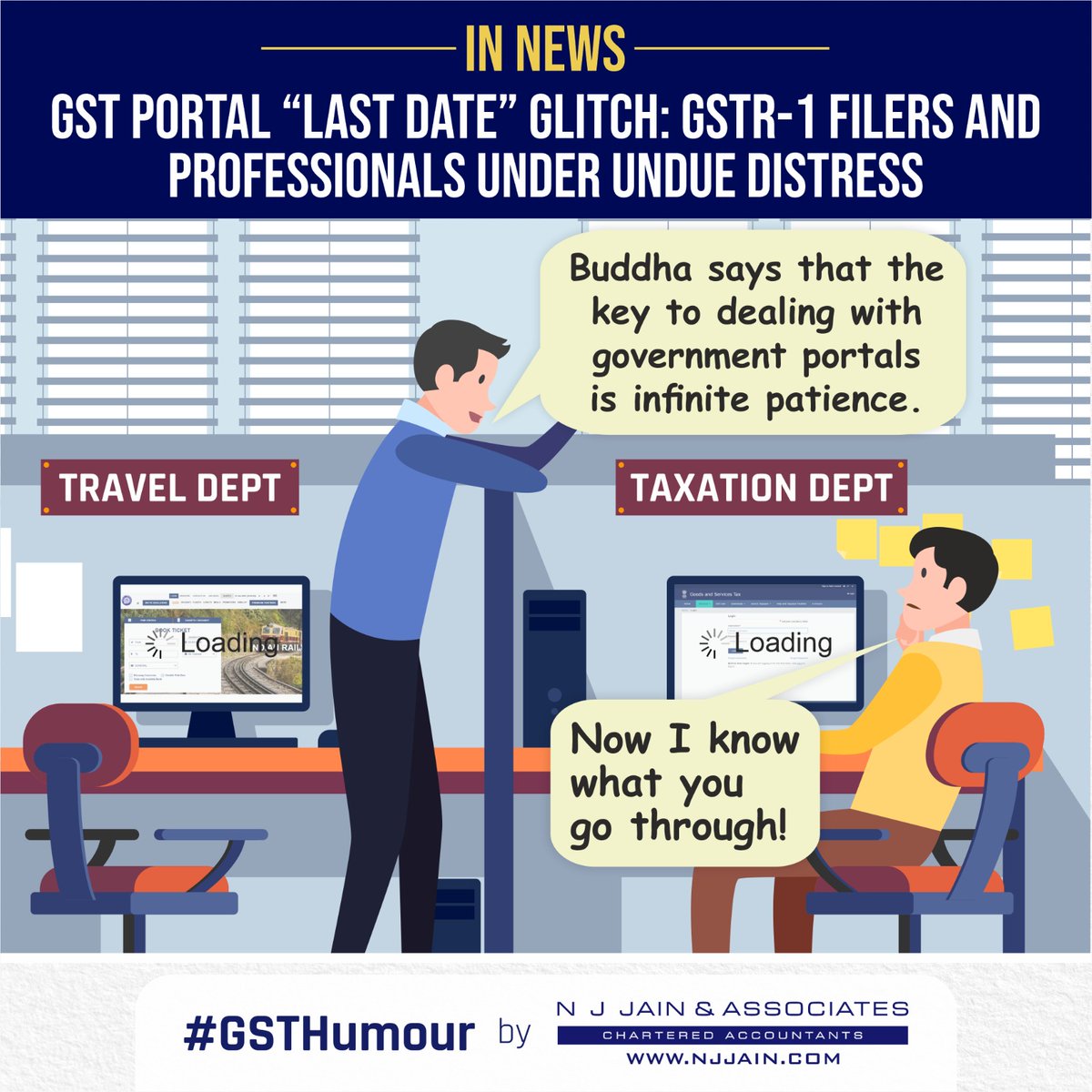 Trying to open the GST Portal seems to be now more complicated than booking a ticket on IRCTC. #GSTPortal #SaturdayVibes #GSTHumour