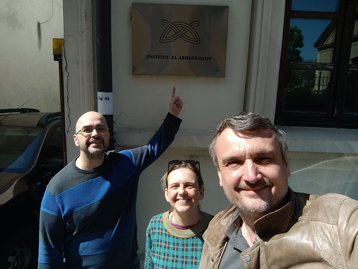 We are the road crew.. Sampling tour in Vinkovci at @MuzejVinkovci and at the Institute of Archaeology in Zagreb accomplished! Thanks to our great colleagues and project members Hrvoje Vulic and Daria Ložnjak Dizdar. @HEAS_Metallurgy @FWF_at @oeai_oeaw