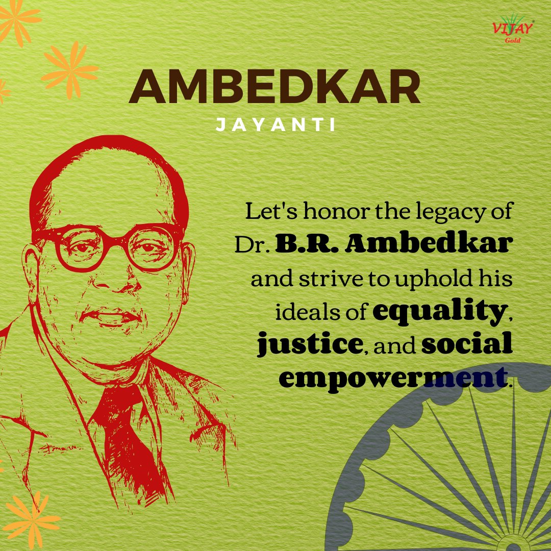 🪷 Happy Ambedkar Jayanti 🇮🇳 from Vijay Foods! Let's celebrate 🌟 the vision and legacy of Dr. B.R. Ambedkar together. 🕯️🪶 #AmbedkarJayanti #DalitHistoryMonth #dalitlivesmatter #drbrambedkar