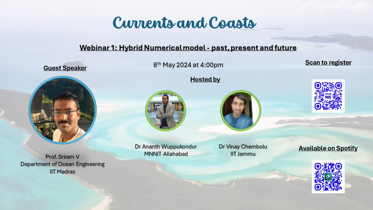 This #FlumeFriday, we are announcing a new webinar series 'Currents and Coasts'. Register if you are interested to know more about research happening in India. #India #research #coastal #River #waterscience