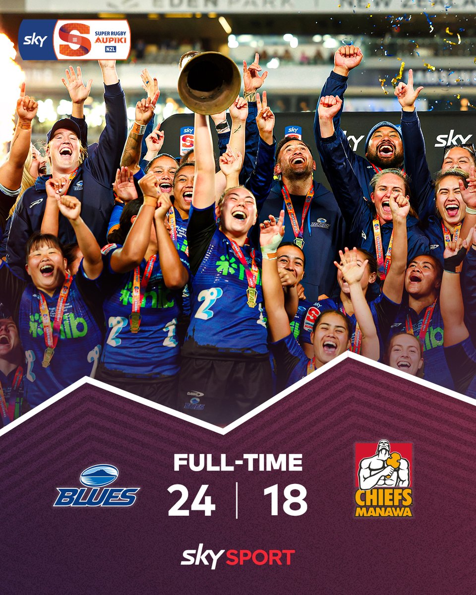 The Blues are the Sky #SuperRugbyAupiki Champions! 💙🏆