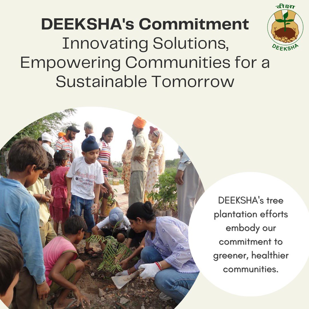 Committed to innovation, dedicated to empowerment! Join DEEKSHA in creating a sustainable future through tree plantation efforts. Let's build greener, healthier communities together! 

#DEEKSHA #Sustainability #CommunityEmpowerment #GreenInitiatives #TreePlantation #EcoFriendly