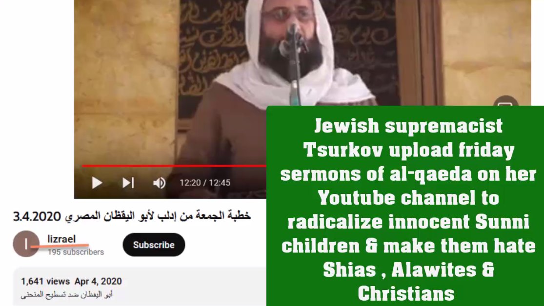 Your sister Elizabeth is a terrorist criminal , she worked for the terrorist Israeli intelligence, supported Nusra/Qaeda terrorists & uploaded Friday Sermons of Qaeda on her YT channel in Arabic to radicalize innocent Sunni children .