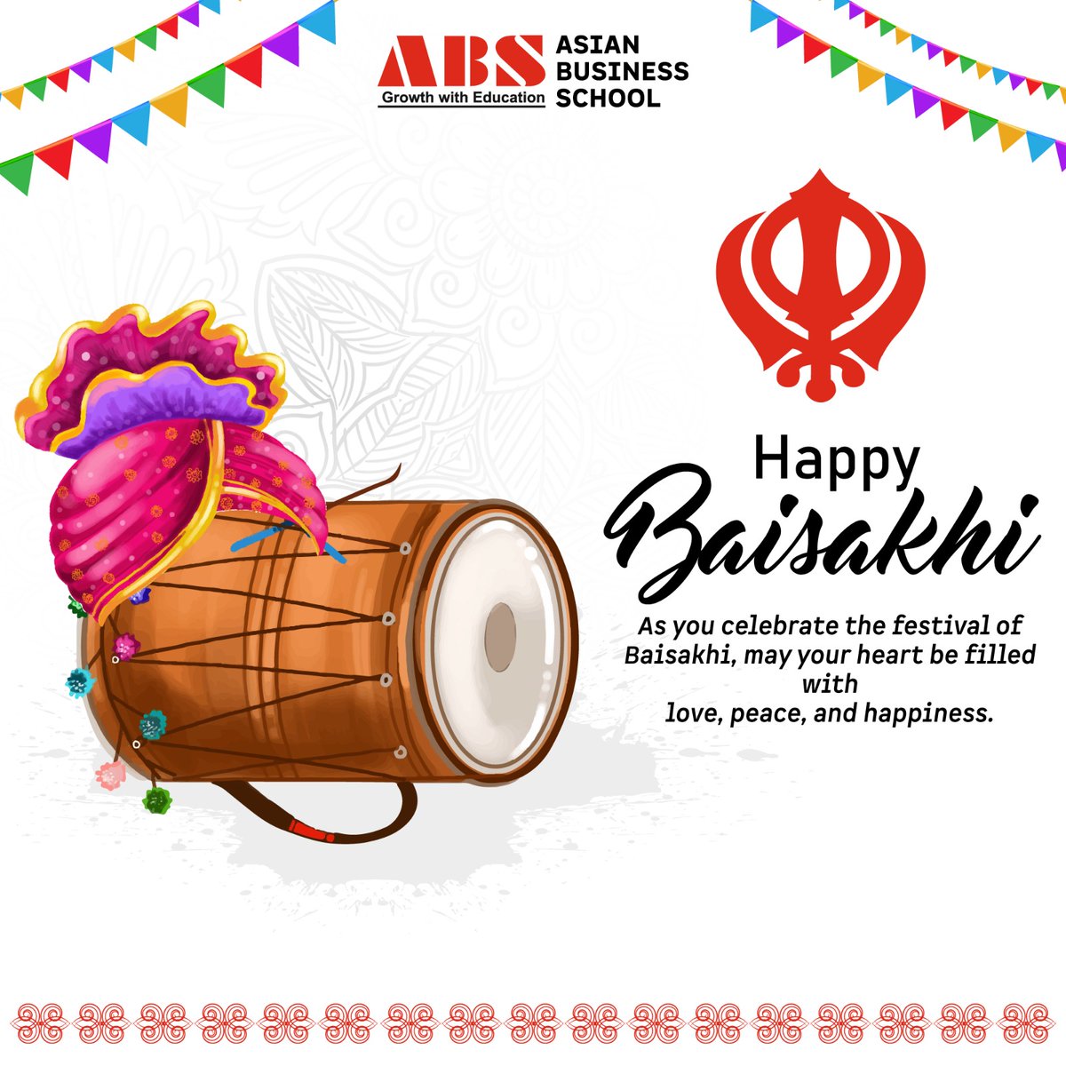 abs_noida's tweet photo. #AsianBusinessSchool wishes you all a Happy #Baisakhi filled with laughter, love and happiness.  Let’s dance to the beat of the dhol, savor the sweetness of jalebi, and cherish the bond of togetherness with loved ones.
#baisakhi2024 #baisakhifestival #ABS #PGDM #MBA #pgdmcolleges https://t.co/3HAzBG42YI