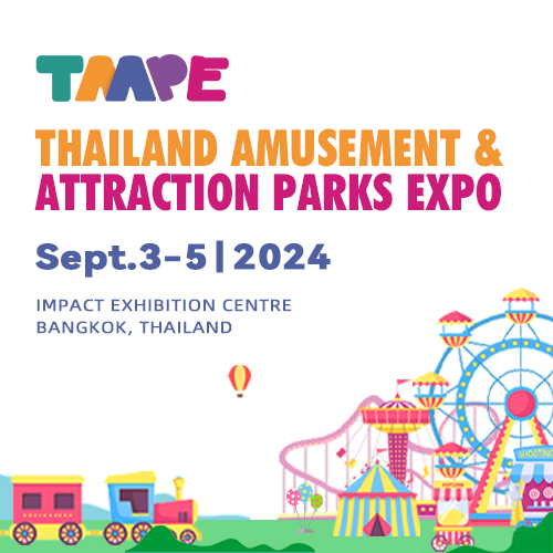 Thailand Amusement & Attraction Parks Expo 2024(TAAPE) that will take place on Sep. 3-5 at Impact Exhibition Center Bangkok. Connect with professionals from Asia Pacific countries at TAAPE 2024. #Thailand #Bangkok #event #travel #tourism #NEWSUPDATES #exhibition