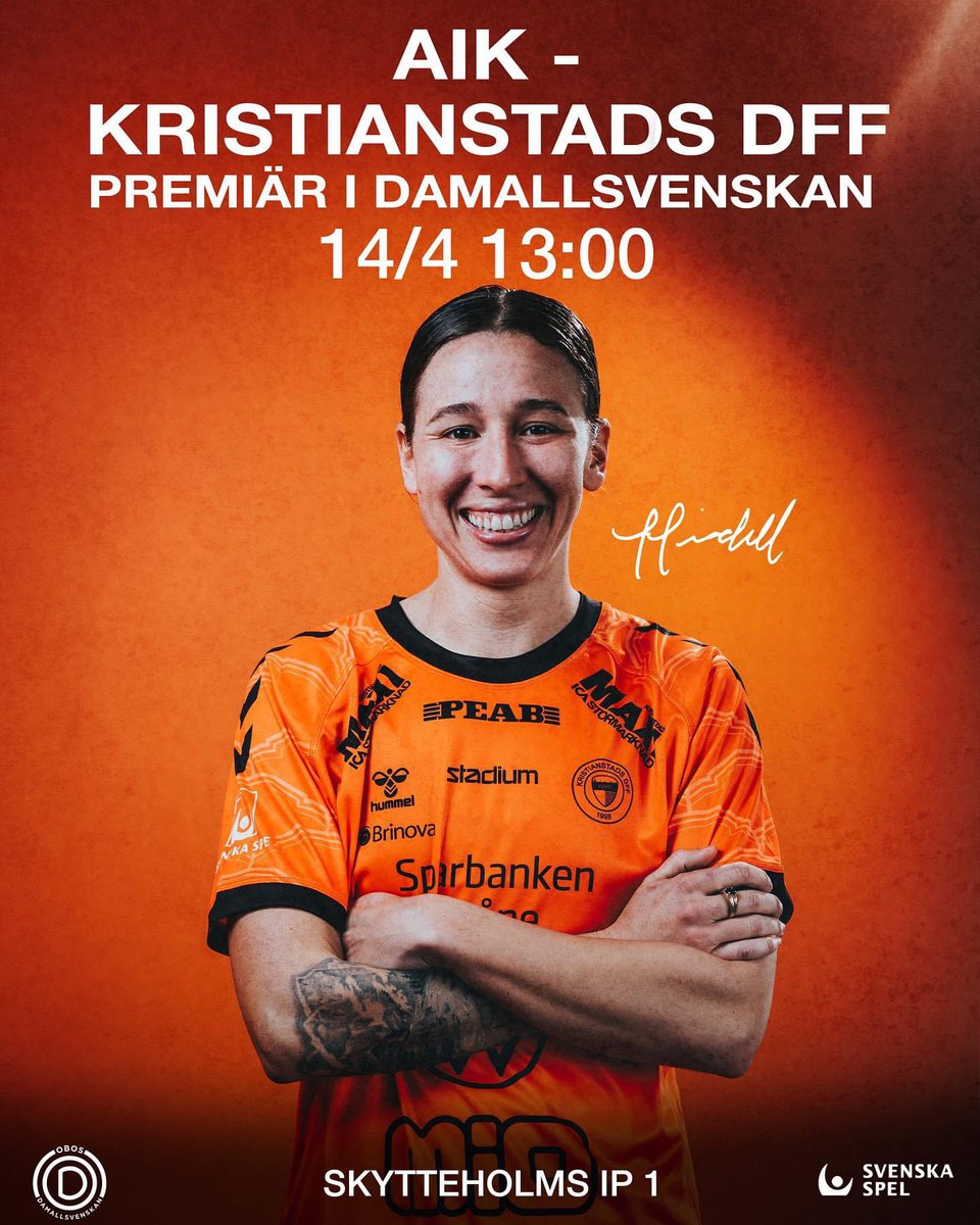 Tomorrow is finally the premiere for us in OBOS Damallsvenskan!!

📺: You can watch the match on <a href="/viaplay/">Viaplay</a>

#kdff #kdfffamiljen #obosdamallsvenskan #kristianstad