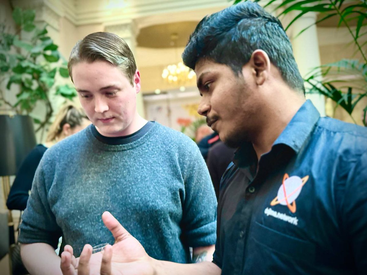 dojimanetwork's tweet photo. More from Paris Blockchain Week
Our team at Dojima had a fantastic dialogue with the @Solana Developer Relations team at the @cointelegraph private event in #ParisBlockchainWeek2024 .
.
It's encounters like these that drive innovation and strengthen our community.
.
#CryptoNetworking #DojimaNetwork #BlockchainEvents #solana #Parisblockchainweek #pbw2024 #solanalabs #dojima