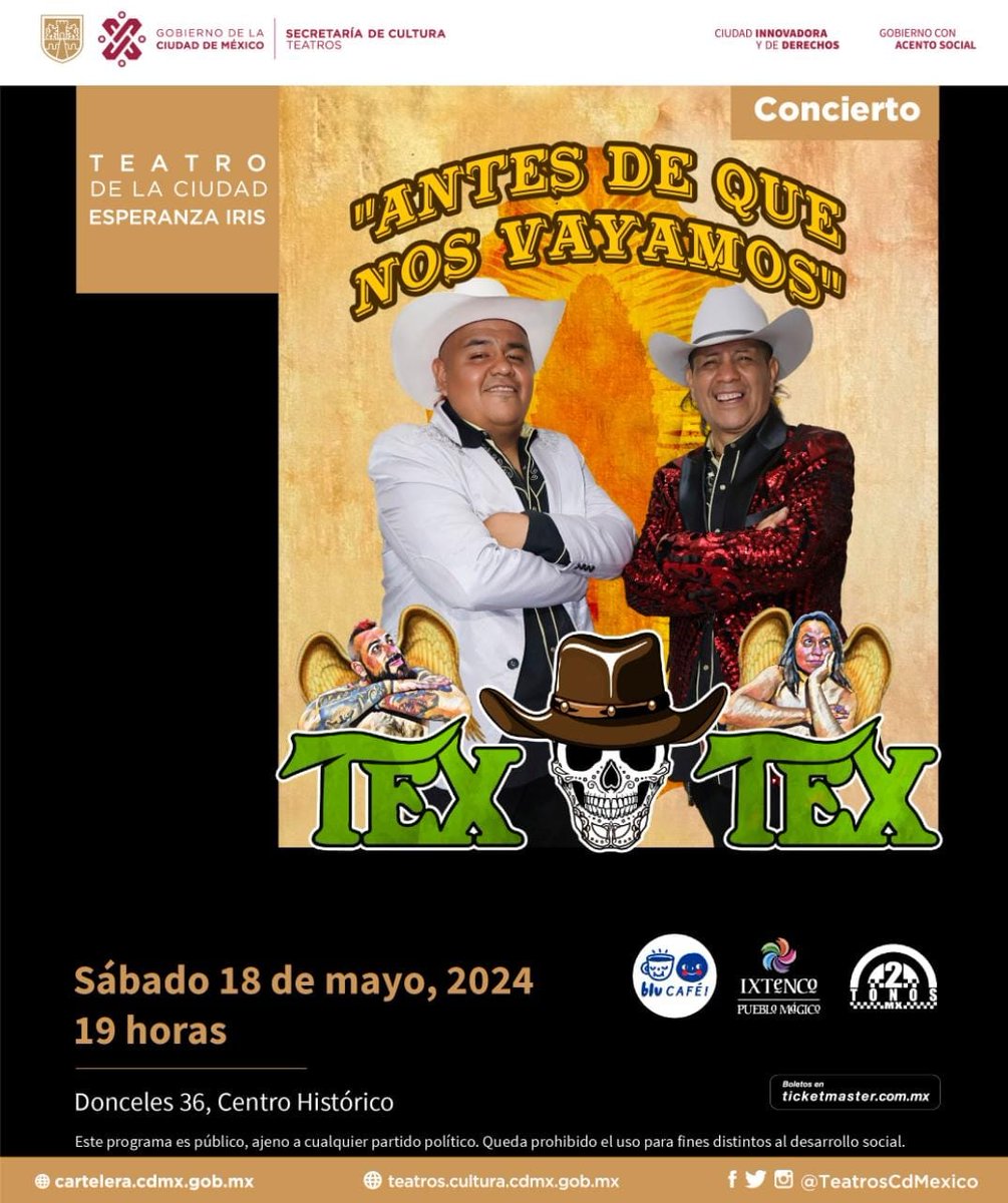 Teatro de la Ciudad Esperanza Iris, CDMX
Sábado 18 de mayo 2024