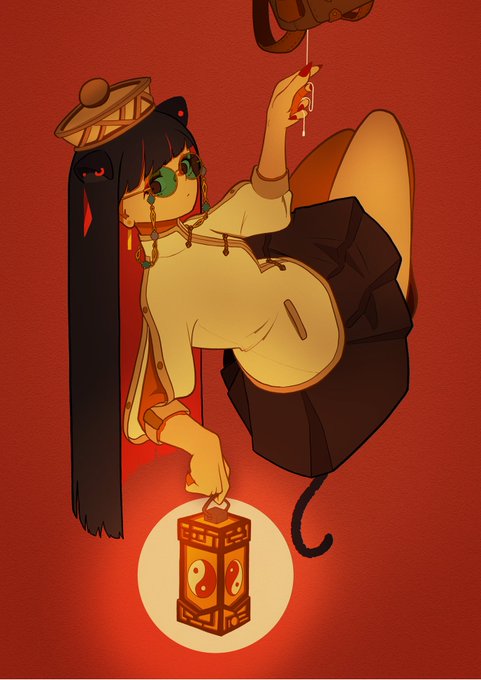 「holding lantern lantern」 illustration images(Latest)