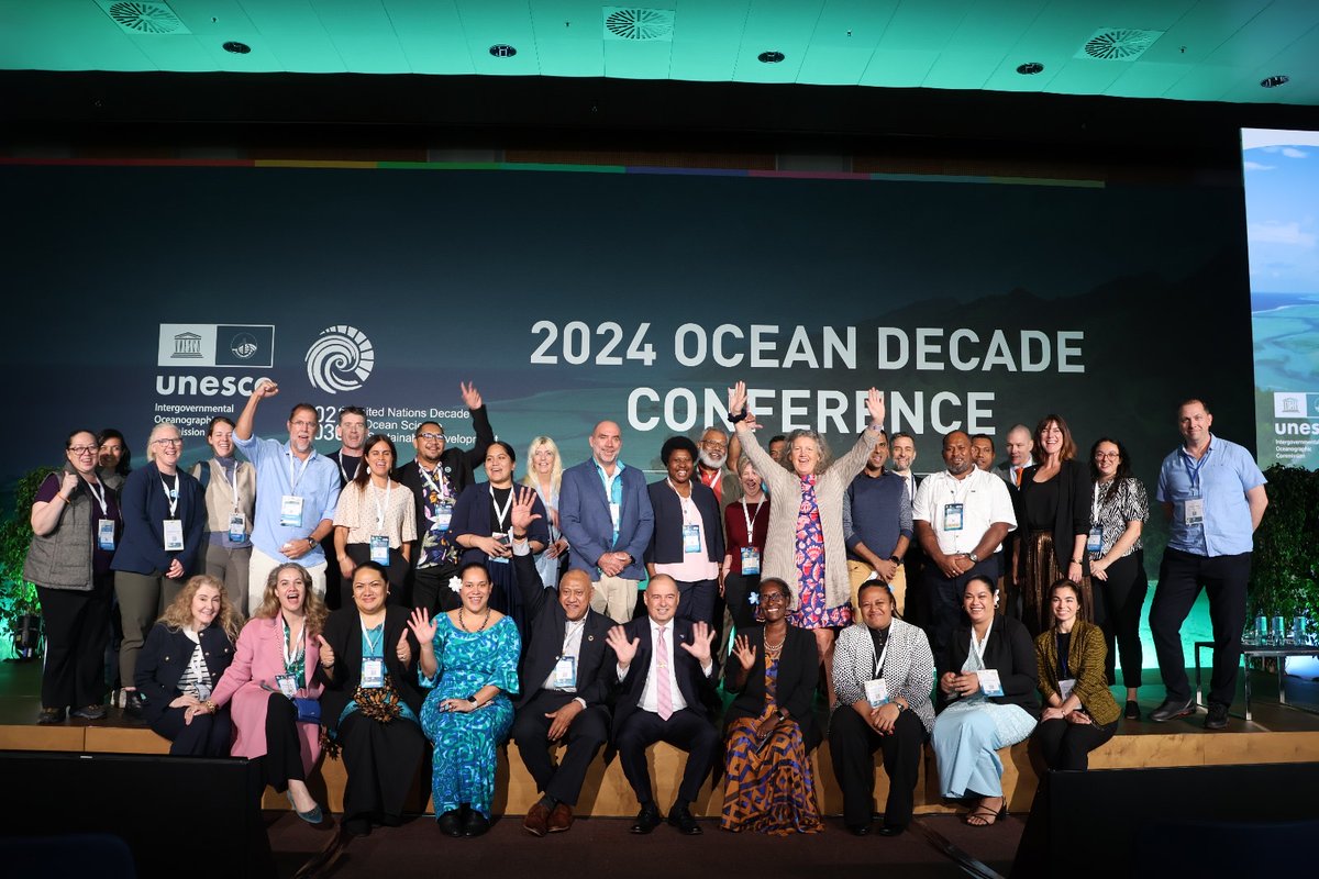 PacOceanComm's tweet photo. On the final day of the @UNOceanDecade Conference, Pacific Islands Forum Chair #CookIslands Prime Minister Mark Brown led #Pacific discussions in #ocean #oceanscience support by @PacOceanComm Dr #FilimonManoni, #PacificCommunity & #OPOC
#UNOcean.
@forumsec @spc_cps https://t.co/1nvc5BZAFU