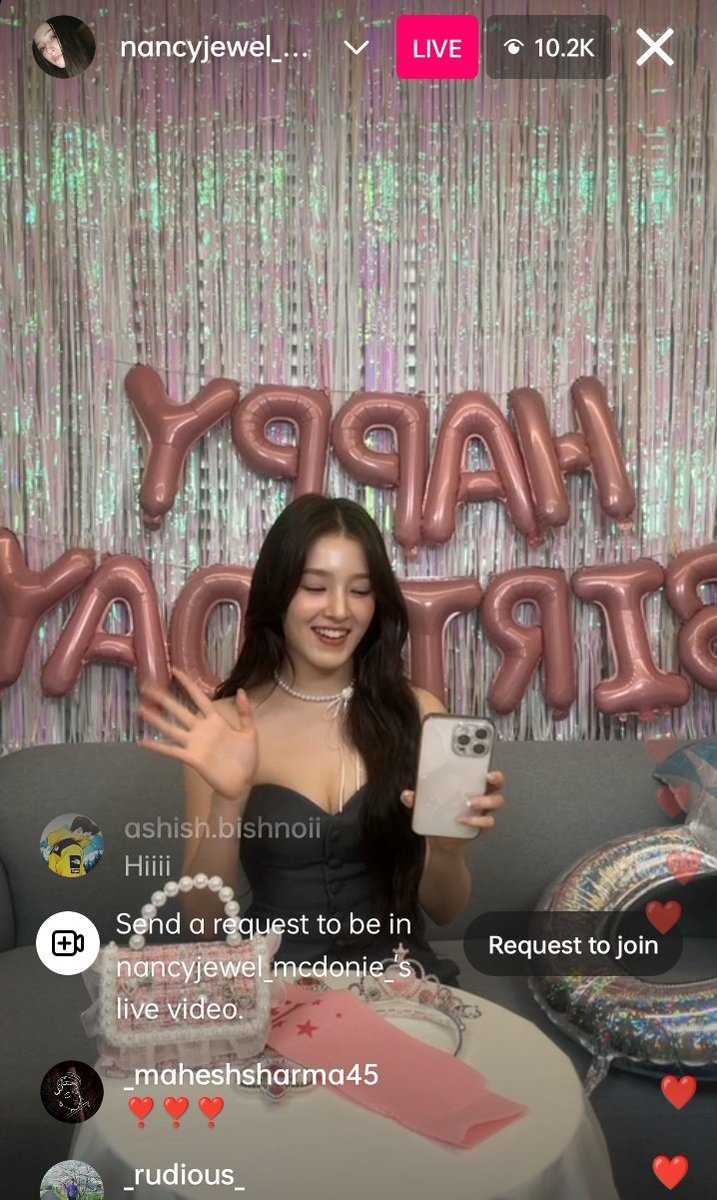 nancy is live now on ig!!!