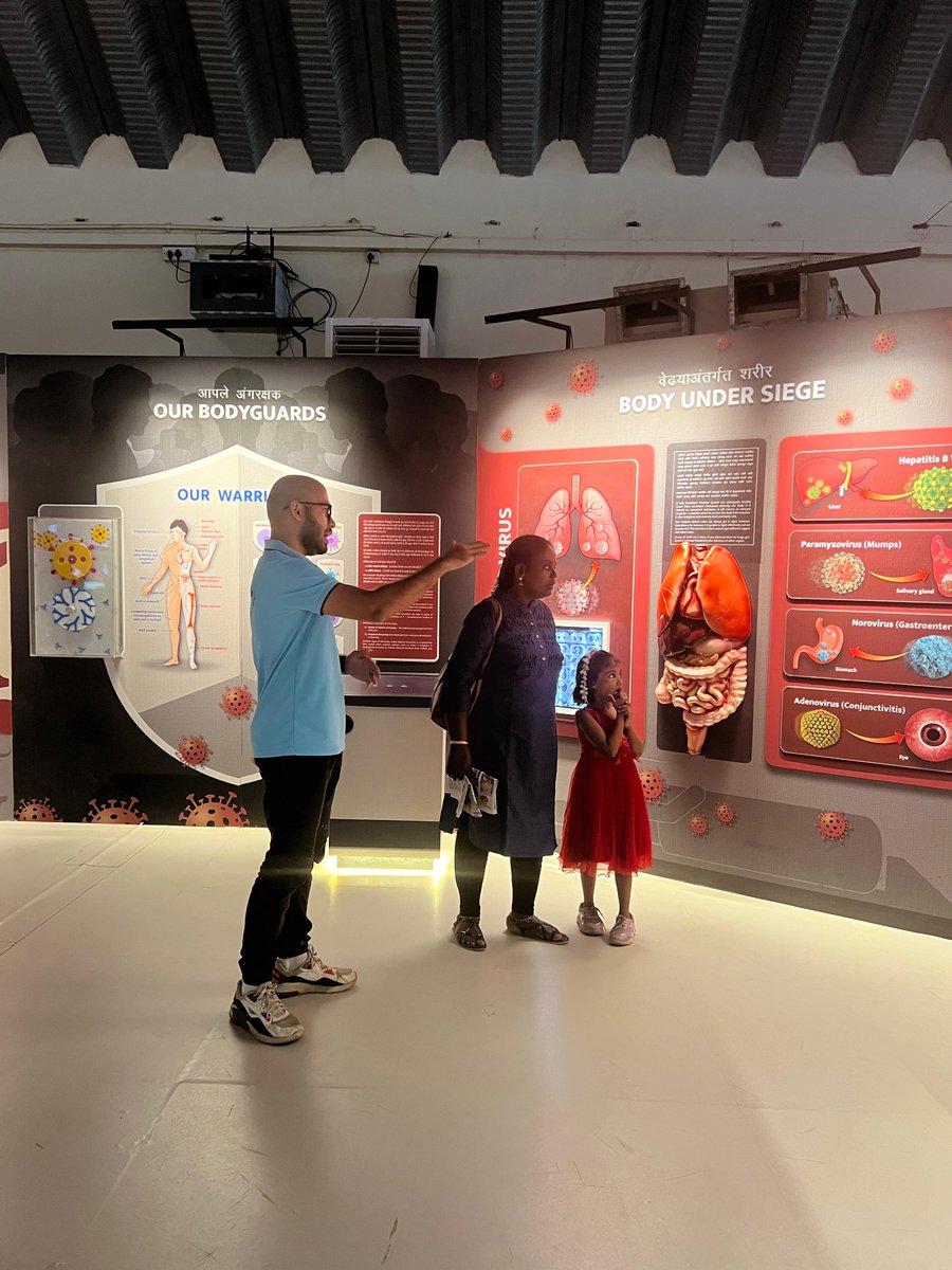 NSCMumbai's tweet photo. Visitors exploring the 'Vaccines Injecting Hope' exhibition at Nehru Science Centre Mumbai on 11.04.2024 & 12.04.2024. #VaccinesInjectingHope #nscmumbai #sciencemuseumlondon #WellcomeTrust #britishcouncilindia #icmrorganization https://t.co/FZio7zyROO