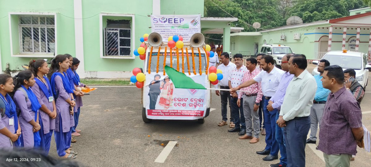 Inaugurated the election awareness caravan to make voters aware of voting in the upcoming General Elections-2024. @ECISVEEP @OdishaCeo