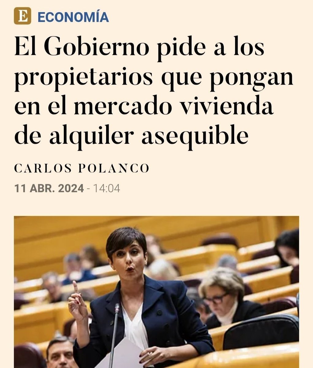 Os habéis cargado la Ley de Vivienda, habéis facilitado que no se pueda echar a los okupas, habéis dejado a los propietarios sin protección jurídica, ¿y ahora venís con estas? Os podéis ir a la mierda @desdelamoncloa