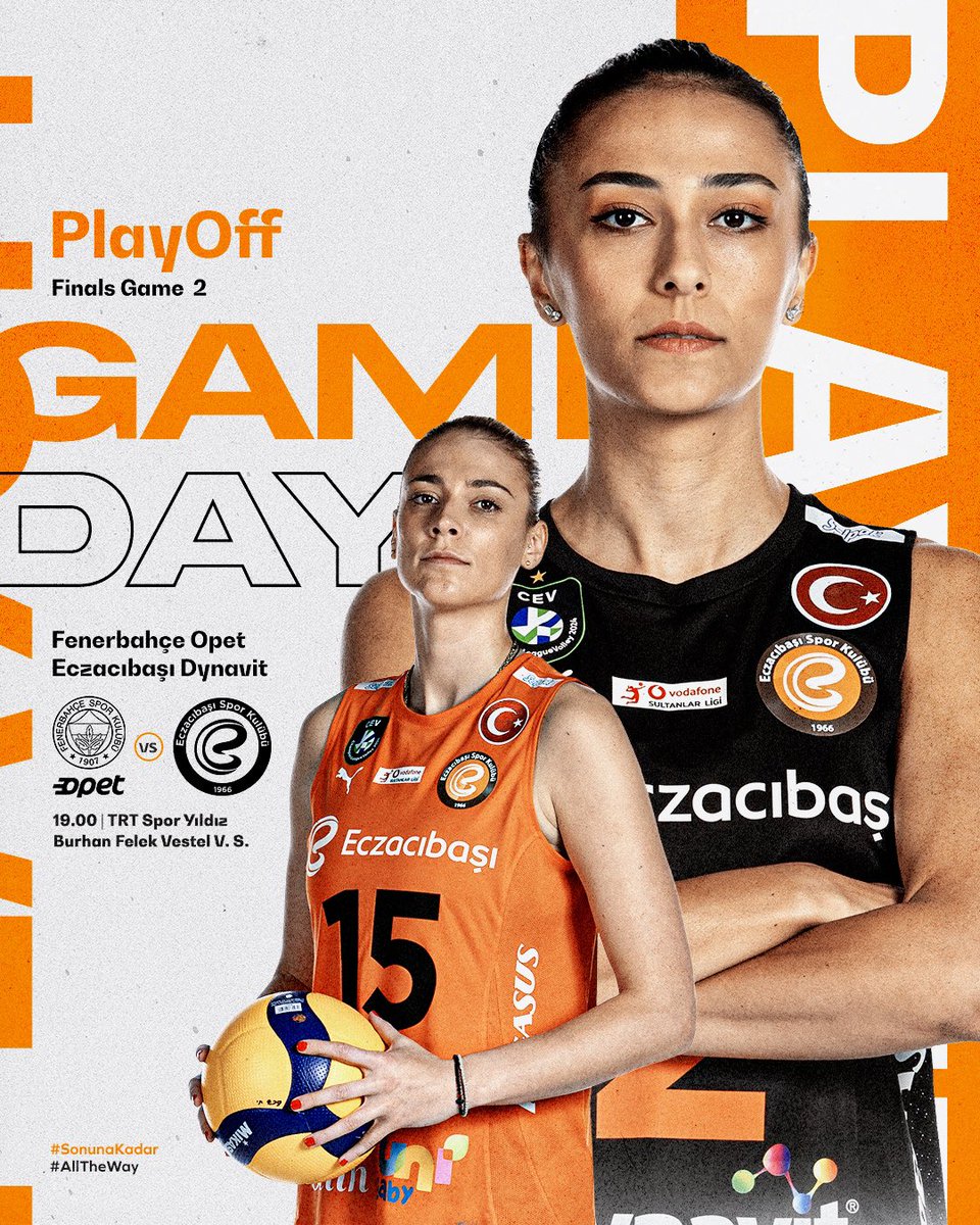 💥 Maç Günü 🏆 Vodafone Sultanlar Ligi | Play-Off, Final 2. Maç 🏐 vs. Fenerbahçe Opet ⏰ 19.00 📍 Burhan Felek Vestel V.S. 📺 TRT Spor Yıldız #AllTheWay #SonunaKadar