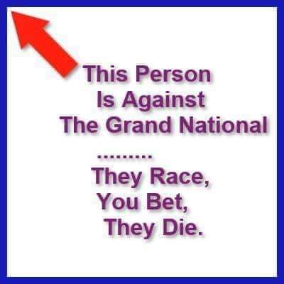 If you believe animals aren't around for our entertainment, give this a #repost. If you believe the death of an #animal which could be avoided is sick, give this a repost. If you think the #GrandNational2024 should be banned give this a repost. #GrandNational365 #Humanity