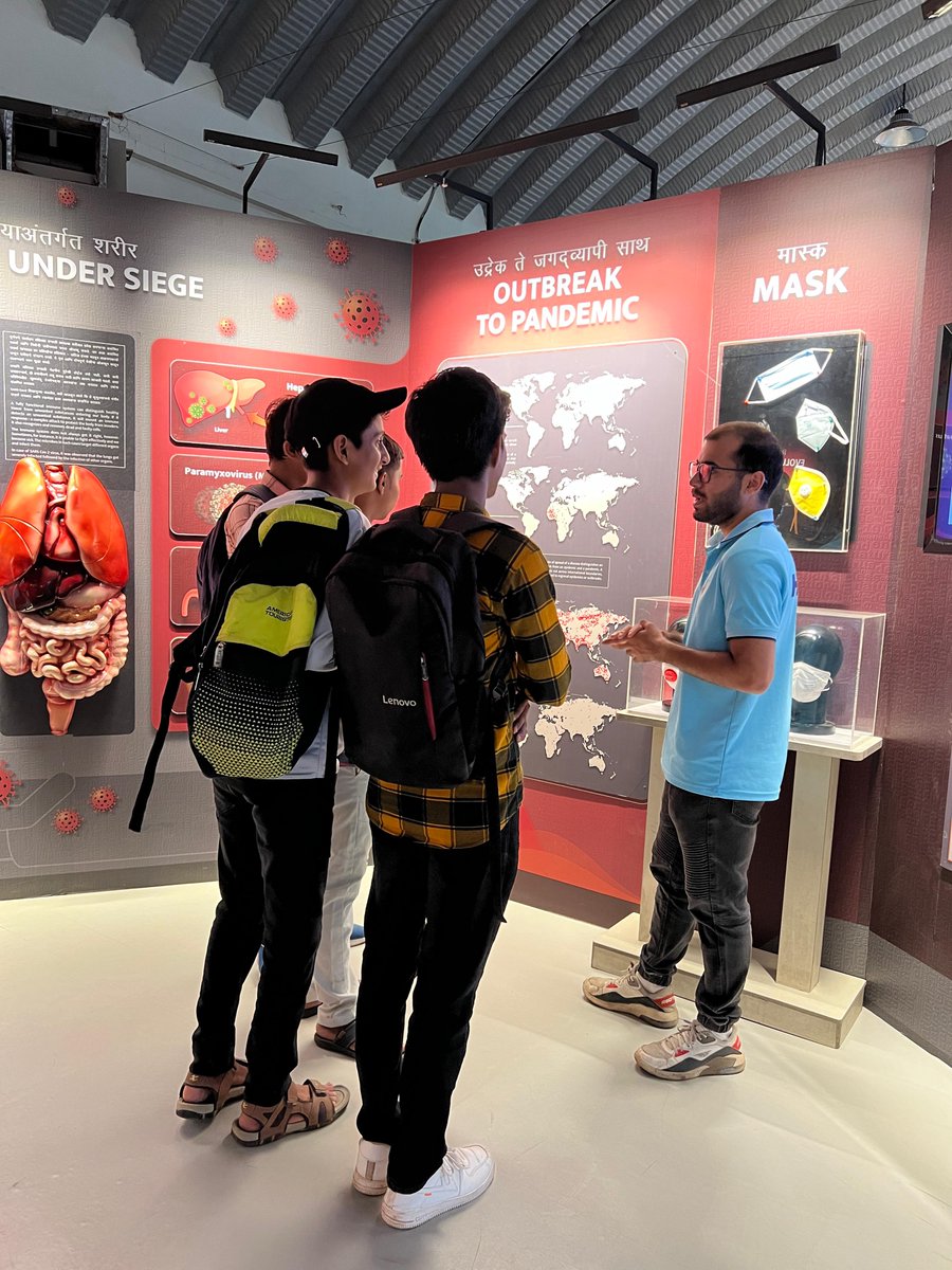 NSCMumbai's tweet photo. Visitors & students exploring the 'Vaccines Injecting Hope' exhibition at Nehru Science Centre Mumbai on06.04.2024 & 10.04.2024. #VaccinesInjectingHope #nscmumbai #sciencemuseumlondon #WellcomeTrust #britishcouncilindia #icmrorganization https://t.co/Yq6e7zHAol
