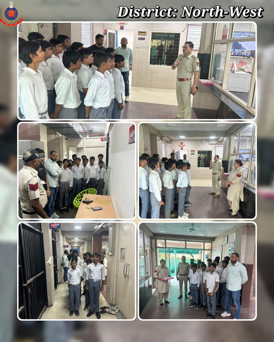 '👮‍♂️🌟 Under the 'We Care' initiative, students from Sarvodaya Vidhyalya visited PS Mukherjee Nagar. They got a firsthand look at the police station's infrastructure and operations. Let's encourage everyone to be vigilant and report any incidents promptly! 

#DelhiPoliceCares🇮🇳