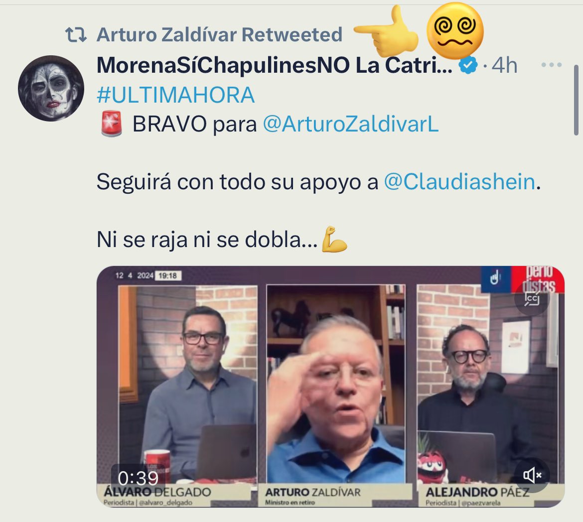 Un Ministro en retiro retuiteando a todo el aparato propagandista es entendible, pero retuiteando a una cuenta marioneta que DESINFORMA y que miente de forma maliciosa lo dice absolutamente TODO.😵‍💫🫠😬😵 👇