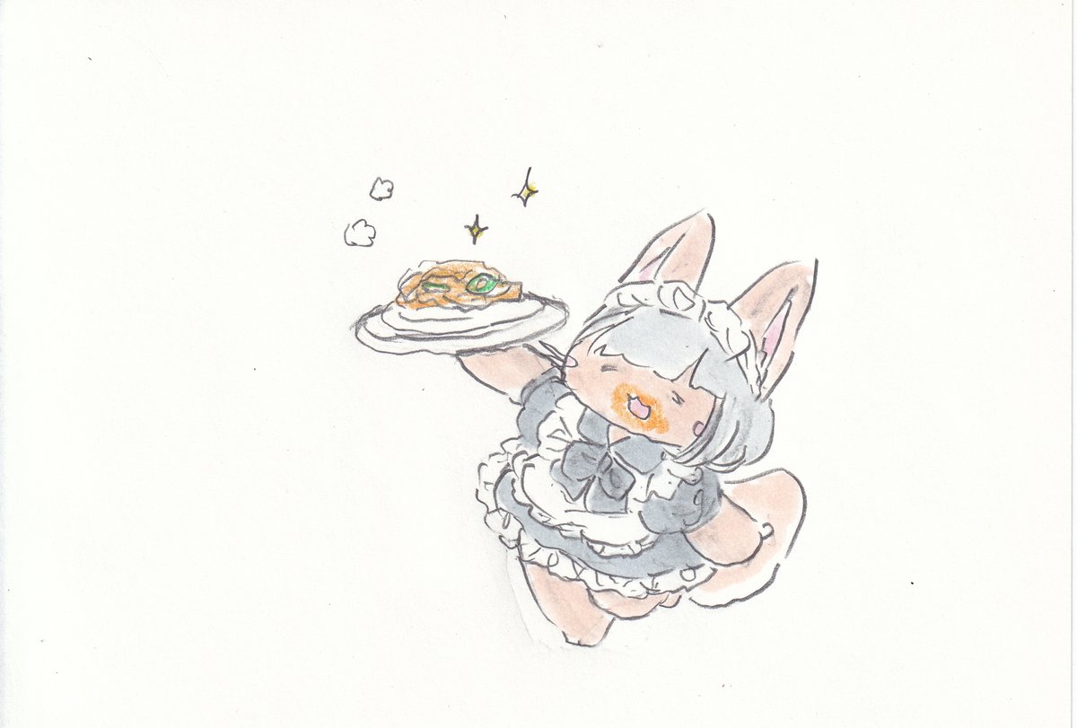 「お待たせしました!ナポリタンです!#イラスト #メイドインアビス #喫茶店の日 」|けだまのイラスト