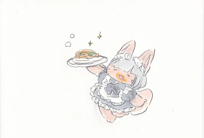 お待たせしました!ナポリタンです!#イラスト #メイドインアビス #喫茶店の日 