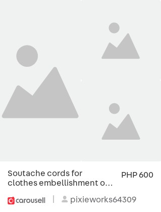 Check out 'Soutache cords for clothes embellishment or jewelry making', available at PHP 600 on #Carousell: carousell.app.link/mqwr3SzUKIb