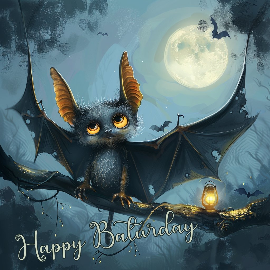 Happy Baturday ;) @dlucks, your wish is my command. Not cats for Saturday ;) #DigitalArt #AIArtWork #DigitalArtWork #AIArt #AIArtists #AIArtCommunity