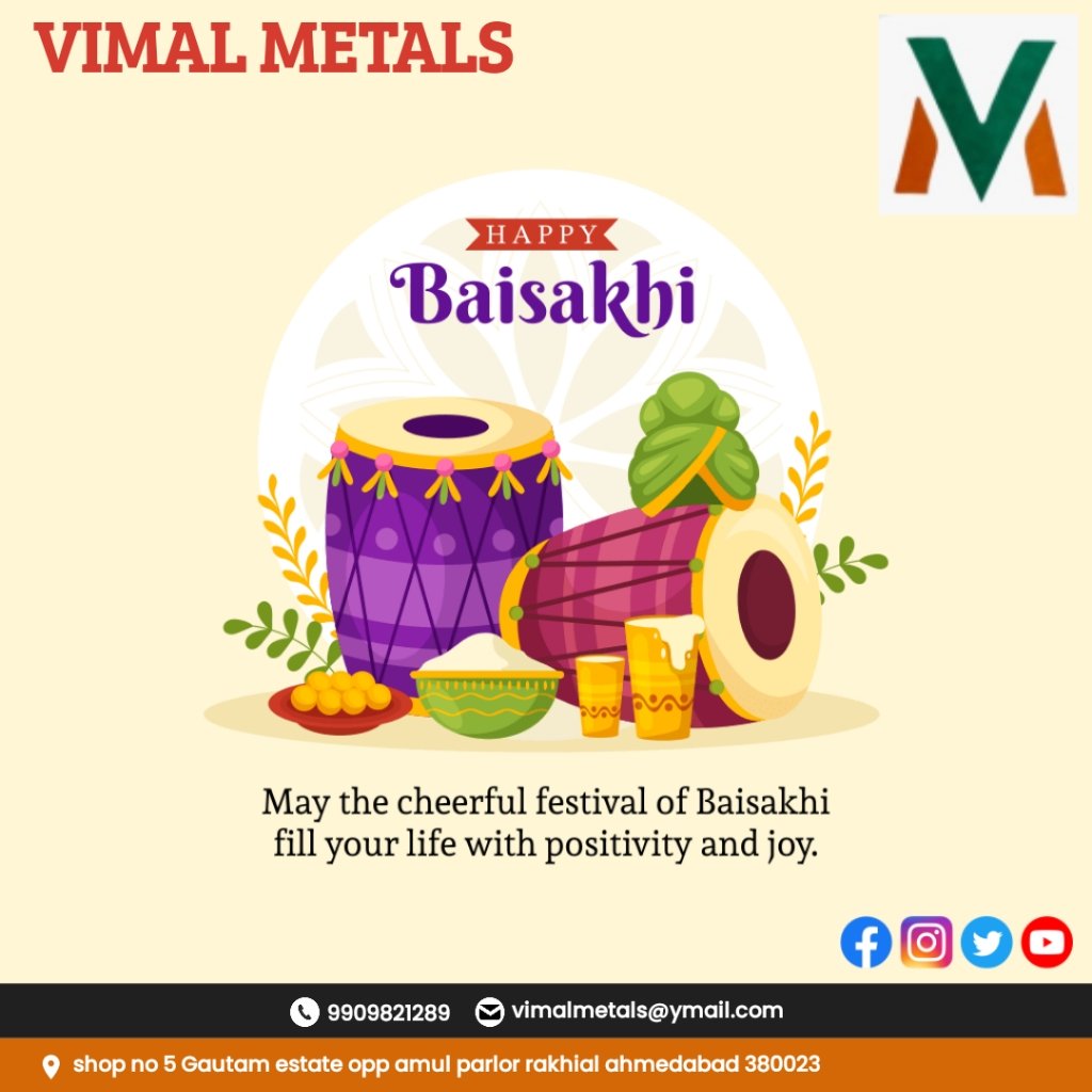 RahulBokadia's tweet photo. Wishing you and your loved ones a joyous and prosperous Baisakhi celebration.
#stainlesssteel
#ss304
#ss316
#stainlesssteelsheet
#stainlesssteelplate
#stainlesssteelpipe
#stainlesssteelpatta
#ahmedabadcity
#Baisakhi https://t.co/65b8THGQM6