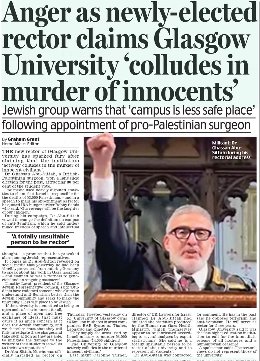 He was banned from entering Germany because of his twisted views, so why does Glasgow University think he is suitable to be their rector?