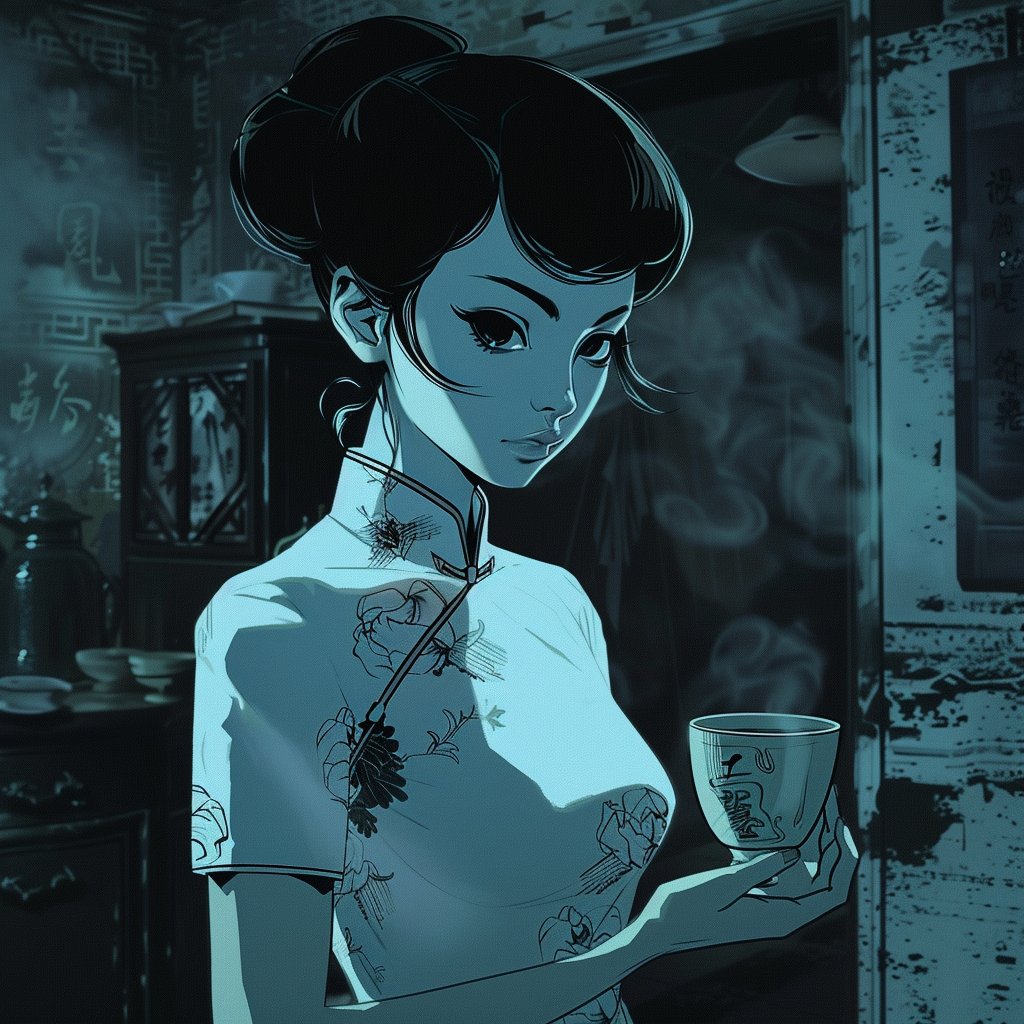 Good morning Legends ☕️ 🖼️#aiart #digitalart #nft #tezos #midjourneyV6 🔥 💬#anime #ComicArt #Storrybook #woman ♥️ 🌞#coffee #goodmorning #Mindfulness #love 🌈