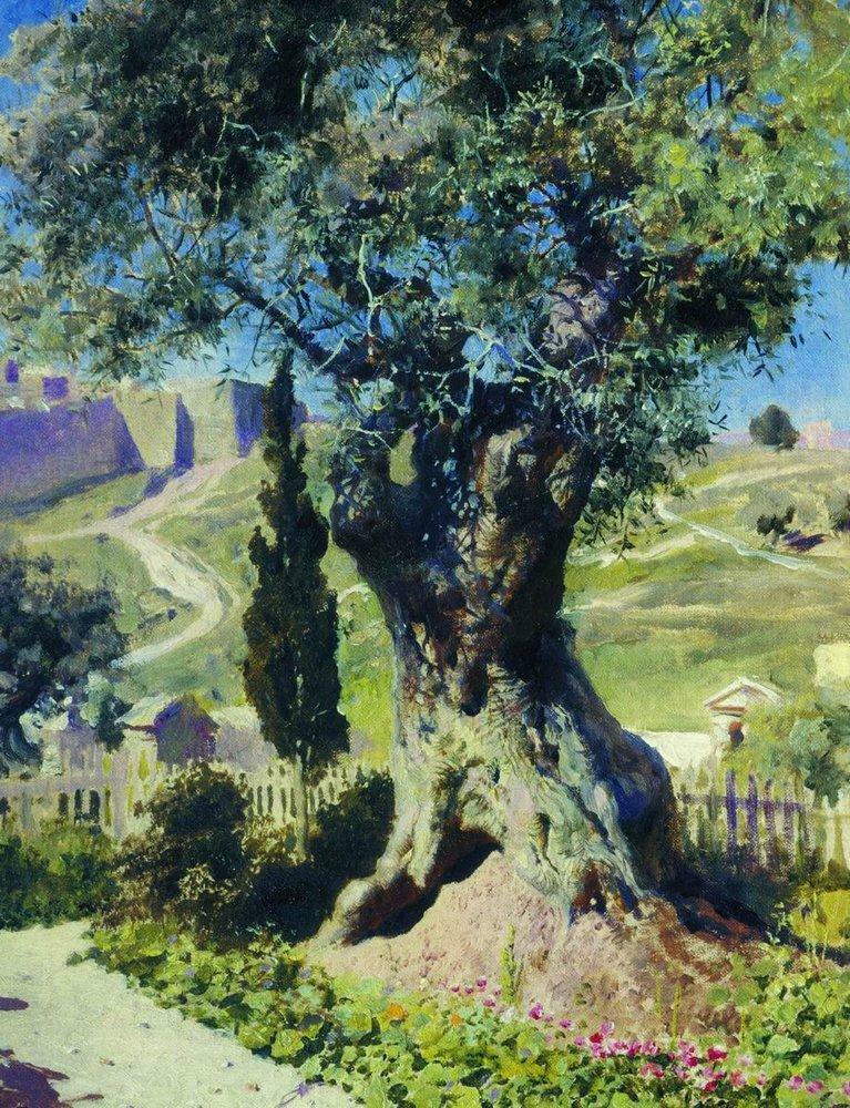 An Olive Tree in the Garden of Gethsemane wikiart.org/en/vasily-pole…