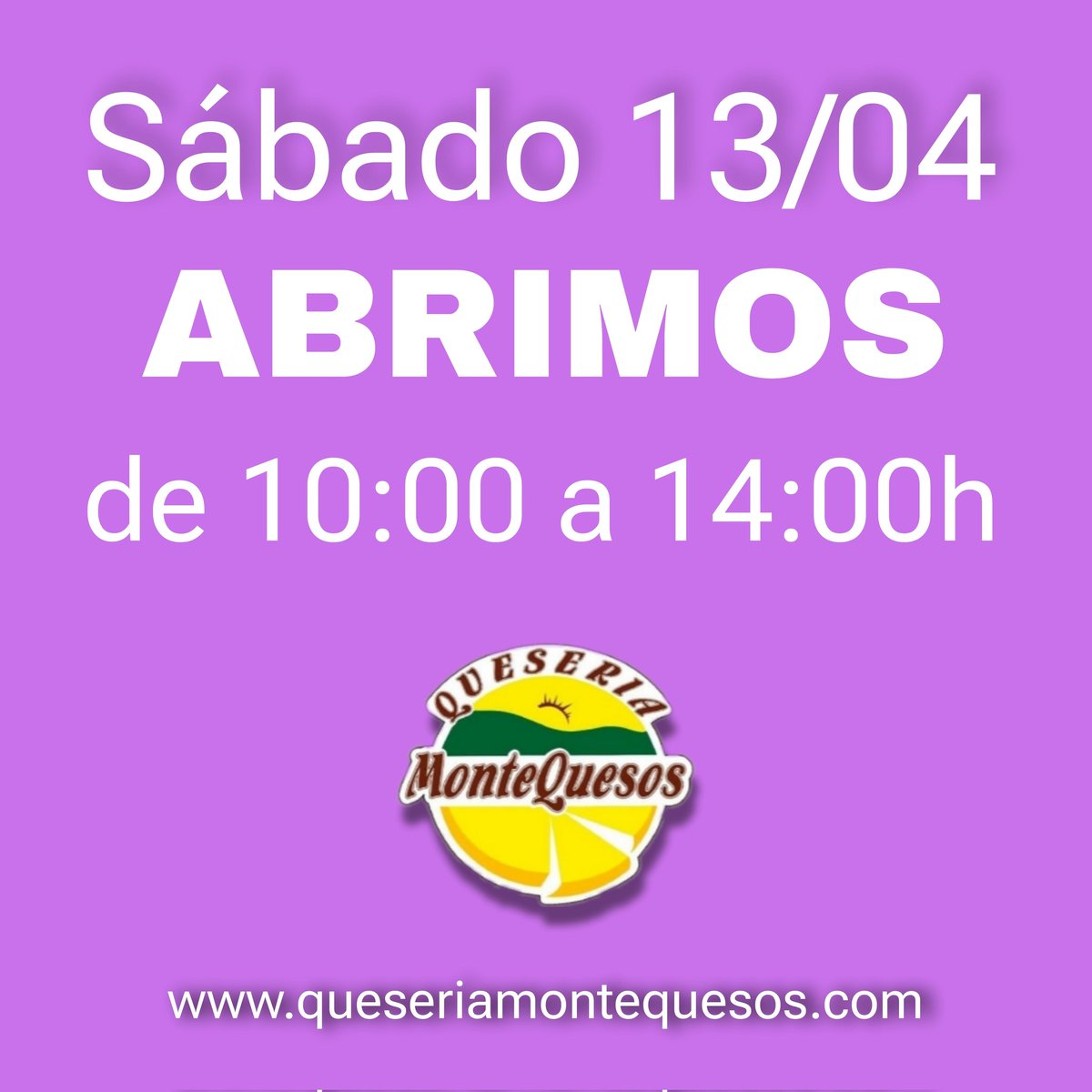 Os esperamos hoy sábado por la mañana con los mejores quesos!!! queseriamontequesos.com