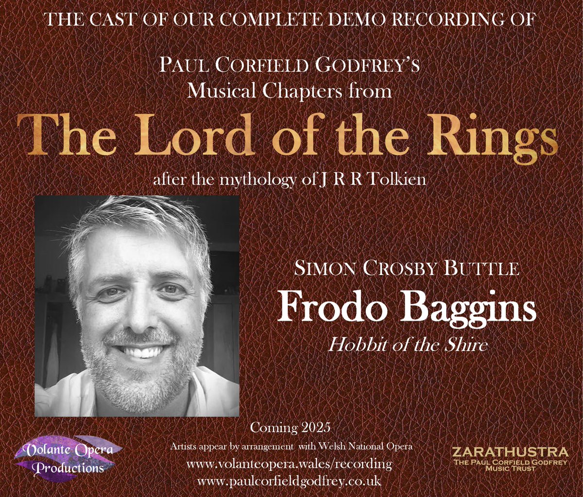 We’re proud to announce that @scbuttle will be performing the role of Frodo. For more information please visit our website: volanteopera.wales #tolkien #opera #lordoftherings #thelordoftherings #demorecording #middleearth #classicalsinger #operasinger #frodo #hobbit