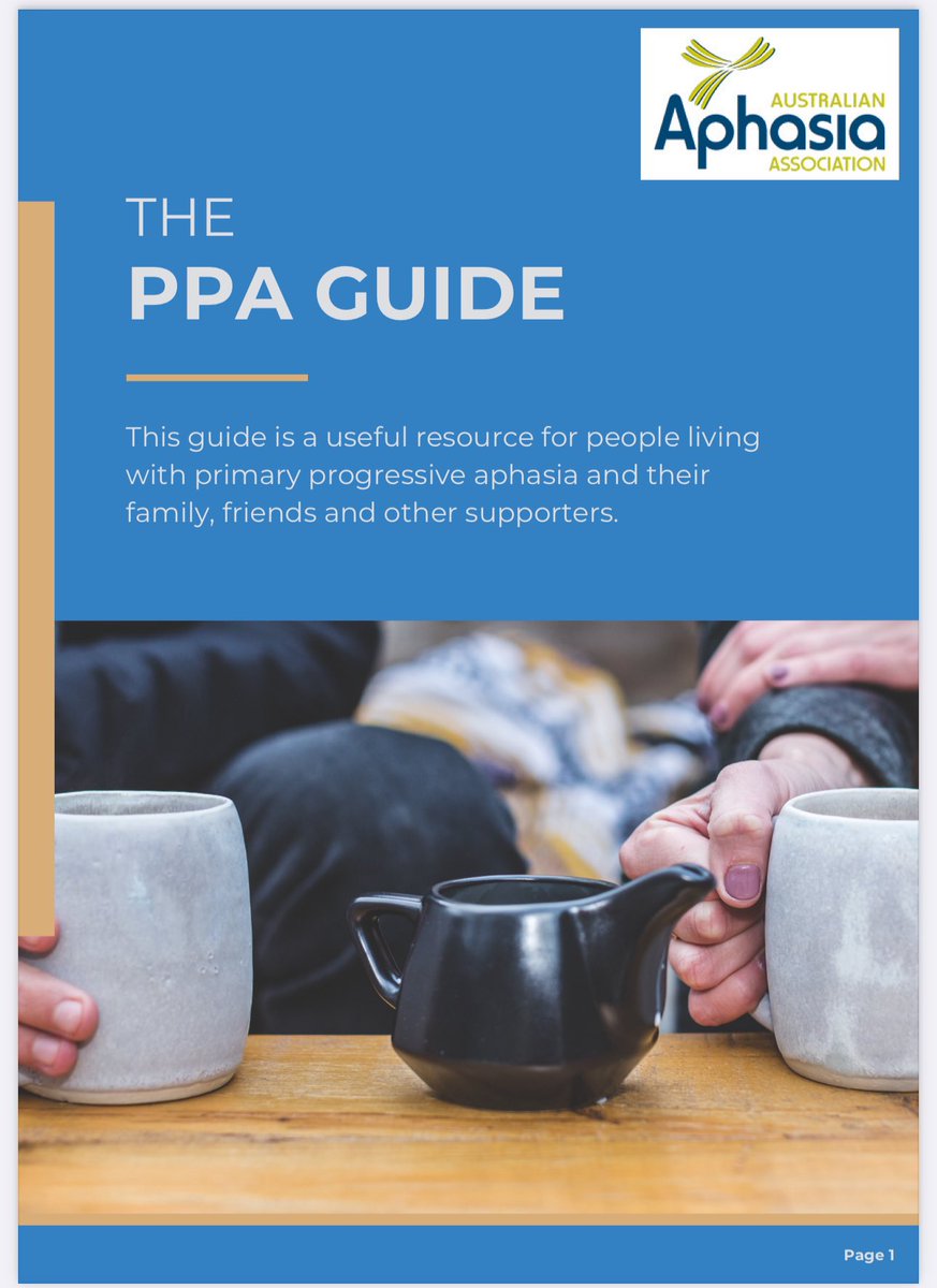 Fantastic guide here on PPA By Australia Aphasia Association Really clear Covering different Variants Info for family And communication supports 👏👍👏 aphasia.org.au/wp-content/upl…