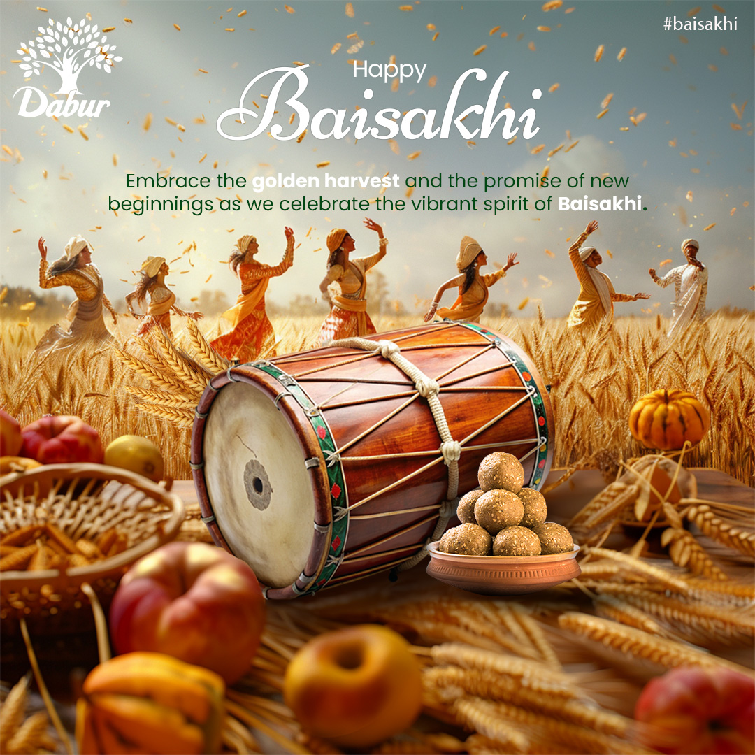 Amidst the golden fields and blossoming orchards, Dabur wishes you a Happy Baisakhi! Let's cherish the rich heritage of this harvest festival, where tradition meets modernity in a tapestry of vibrant colors and joyful gatherings. #Dabur #DaburIndia #Baisakhi #ScienceOfAyurveda