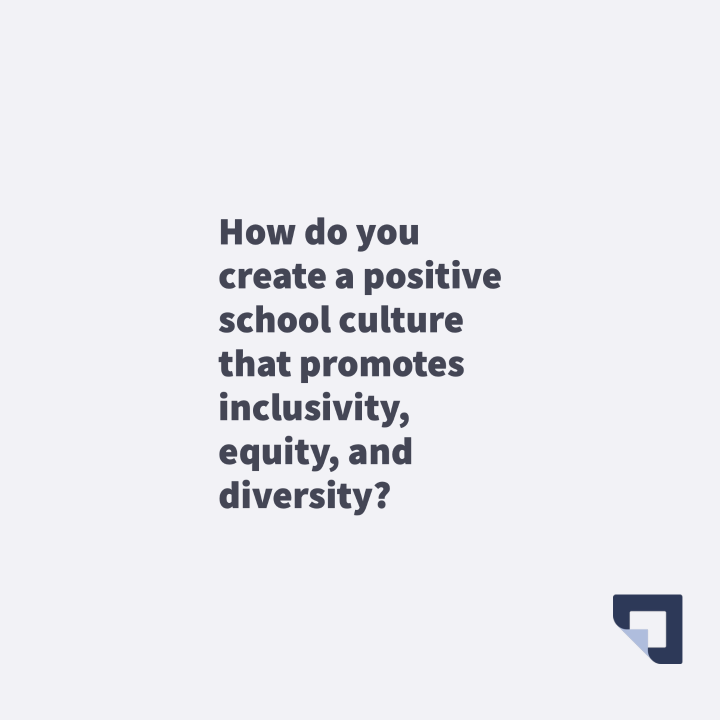 Welcome to #SaturdayEduChat.

How do you create a positive school culture that promotes inclusivity, equity, &amp; diversity?

<a href="/HalilMrT4Real/">HalilMrT - Official</a>
<a href="/CensoredHead/">Censored Head NPQEL 🙋‍♂️ 🇺🇦💛💙</a>
<a href="/KyrstieStubbs/">TheTattooedHeadteacher Deputy CEO 🏳️‍🌈✊🏾she/her</a>
<a href="/smithsmm/">Simon Smith</a>
<a href="/MrHtheteacher/">Christopher Harrison</a>
<a href="/AmyBills_Edu/">Amy Bills FCCT</a>
<a href="/PaulGarvey4/">Talk for Teaching.😀</a>
<a href="/Evelynforde1/">Evelyn Forde MBE</a>
<a href="/deputygrocott/">Mr G</a>
<a href="/dave_mcpartlin/">Dave McPartlin</a>
<a href="/CliveLawrence00/">Clive Lawrence, OBE🎖</a>
