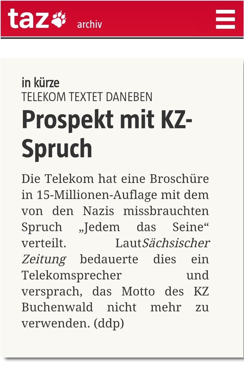 Die Telekom-Klage gegen Höcke wird zum Bumerang werden, denn wie sich jetzt herausstellt hat das Unternehmen selbst eine »NS-Parole« genutzt, wenngleich nicht wie von Höcke behauptet. Und diese ganze Causa ist schon wieder so eine absurde deutsche Debatte: Ohne die…