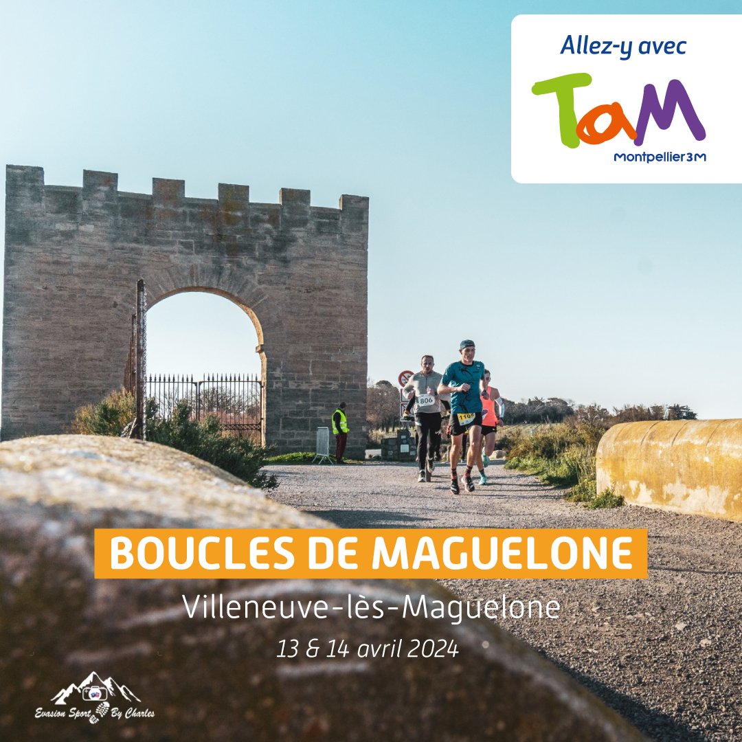 🏃‍♂️ ALLEZ-Y AVEC TaM Aujourd'hui & demain, participez à la 33ème édition des Boucles de Maguelone, course côtière autour de Villeneuve-lès-Maguelone ! ☀️ 📍 TaM vous-y amène : 🚌 Ligne 32, arrêt Oliviers de Bohême Habitants de @Montpellier3m, allez-y avec votre Pass gratuité !