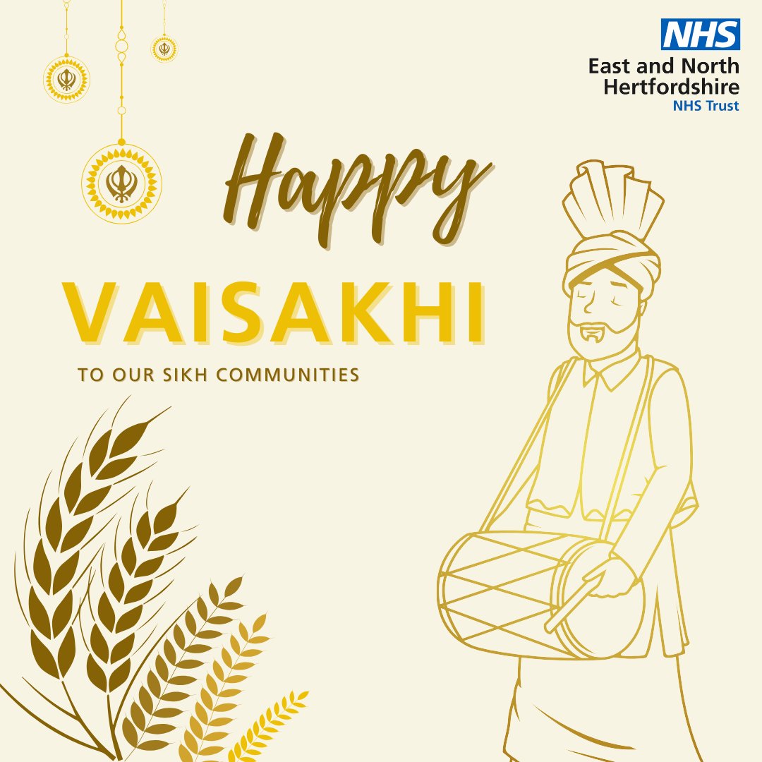 Today marks the festival of #Vaisakhi, welcoming in the #Sikh new year! 📅 To our Sikh communities, colleagues and patients celebrating today, we wish you a happy and prosperous Vaisakhi 🎑🛕