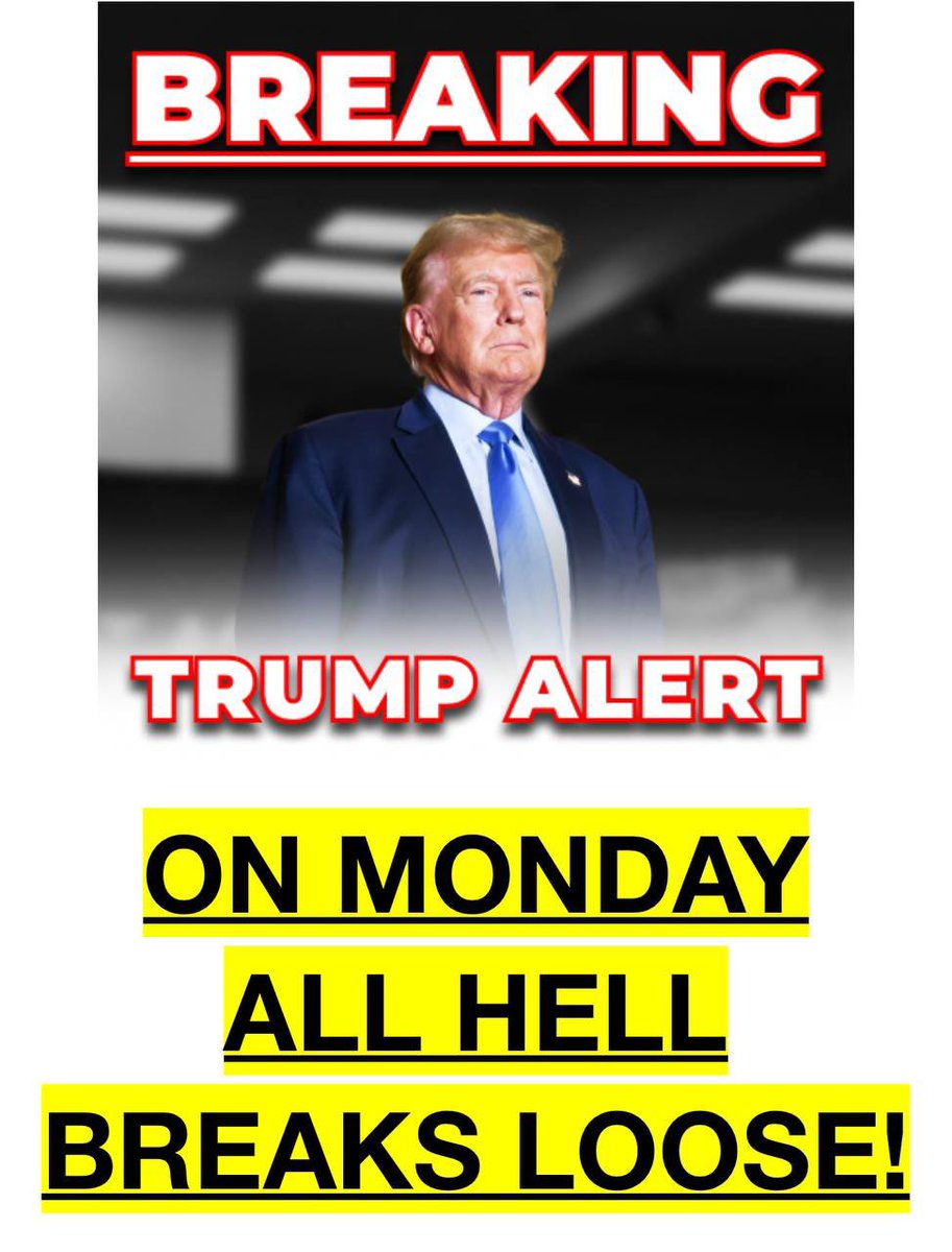 QTHESTORMM's tweet photo. 🚨🚨🚨 ALERT: PRESIDENT TRUMP HAS SENT OUT A LATE NITE EMERGENCY PRESIDENTIAL MESSAGE !!!

MONDAY ALL HELL IS BREAKING LOOSE !!! https://t.co/J4pyxkvvtk