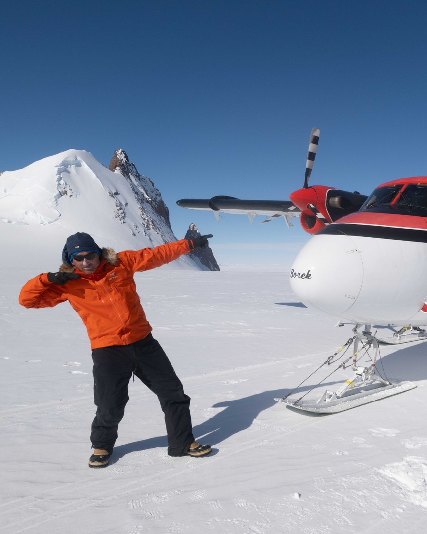 Landing at the Gruber Mountains, willing and ready for the next mind blowing experience Antarctica has to offer.

Book your adventure for our next season.

Image: David Sinclair